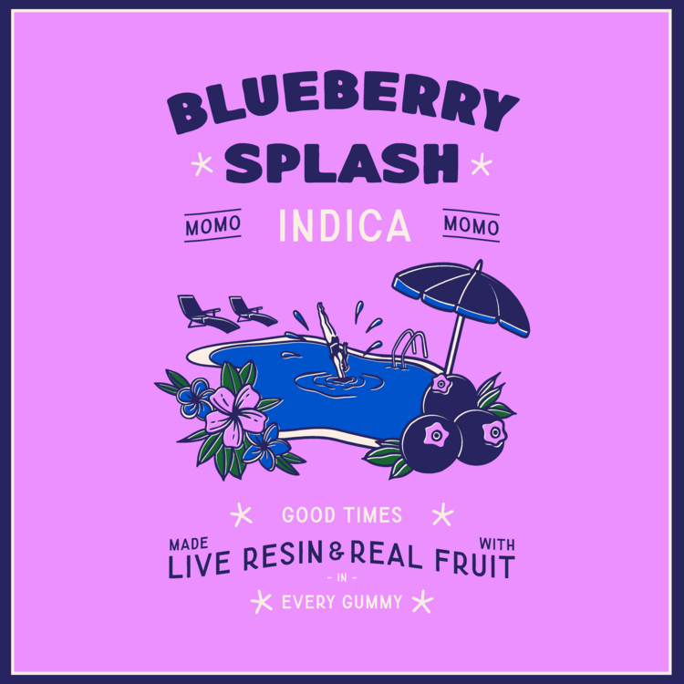CBN Blueberry Splash - Live Resin Gummies 150mg