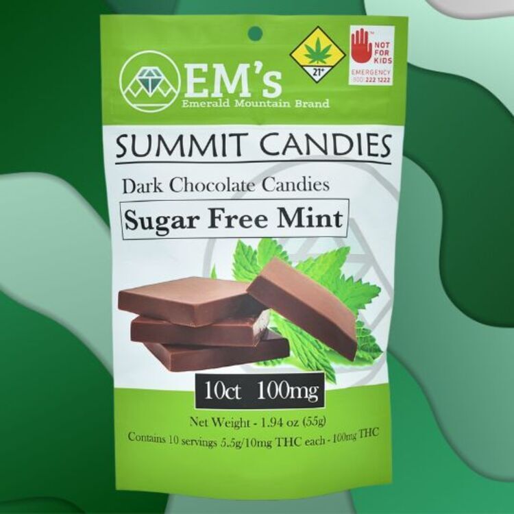 Sugar Free Dark Mint Chocolates - 100mg