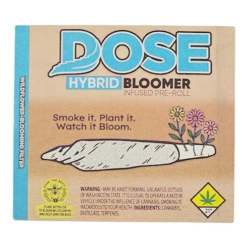 Dose Bloomer - Wedding Cake (H) - Infused Pre-roll - 1g