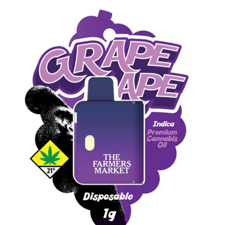 1g Grape Ape Cartridge Disposable