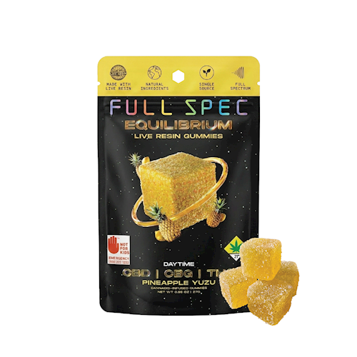 Leafwerx - Full Spec - Elite Equilibrium - CBD:CBG:THC Activate Pineapple Yuzu Gamma Rays Gummies 100:100:100mg 10pk