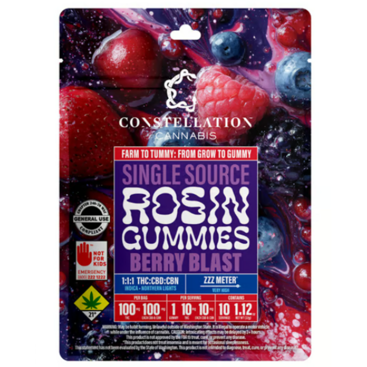 CBN 1:1:1 Berry Blast - Hash Gummies 100mg