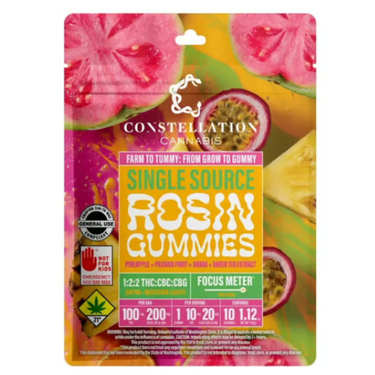 Pineapple Passion Fruit Guava + Green Tea Extract - Hash Gummies 500mg