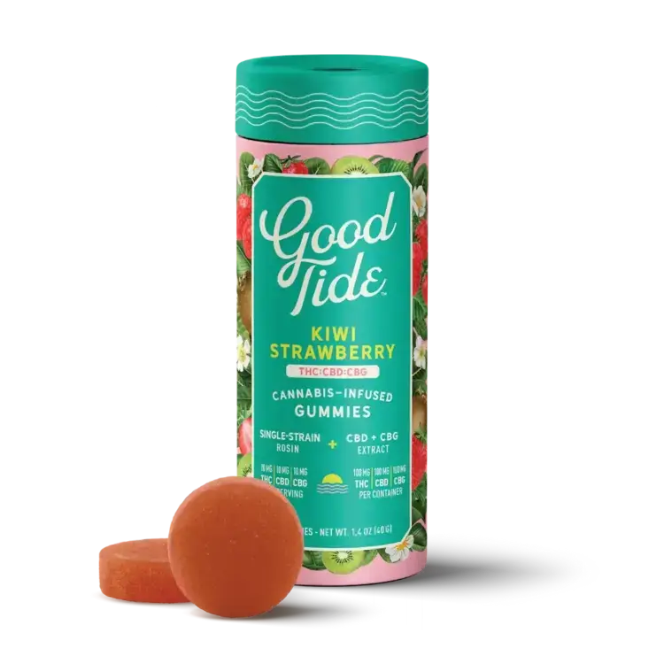 Good Tide Hash Rosin Solid Edible Kiwi Strawberry 1:1:1 CBG@300mg