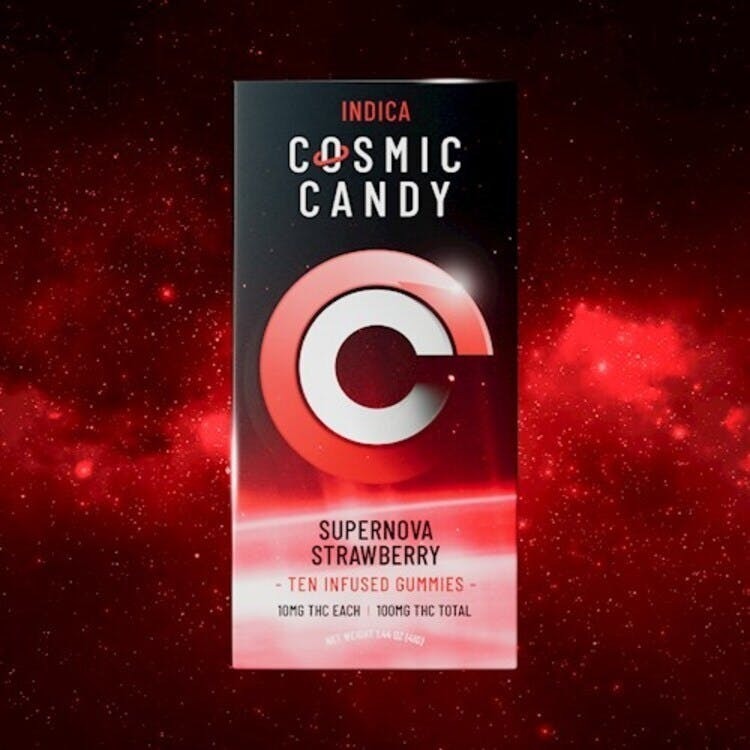 Cosmic Candy Solid Edible Supernova Strawberry Indica 10pk@100mg