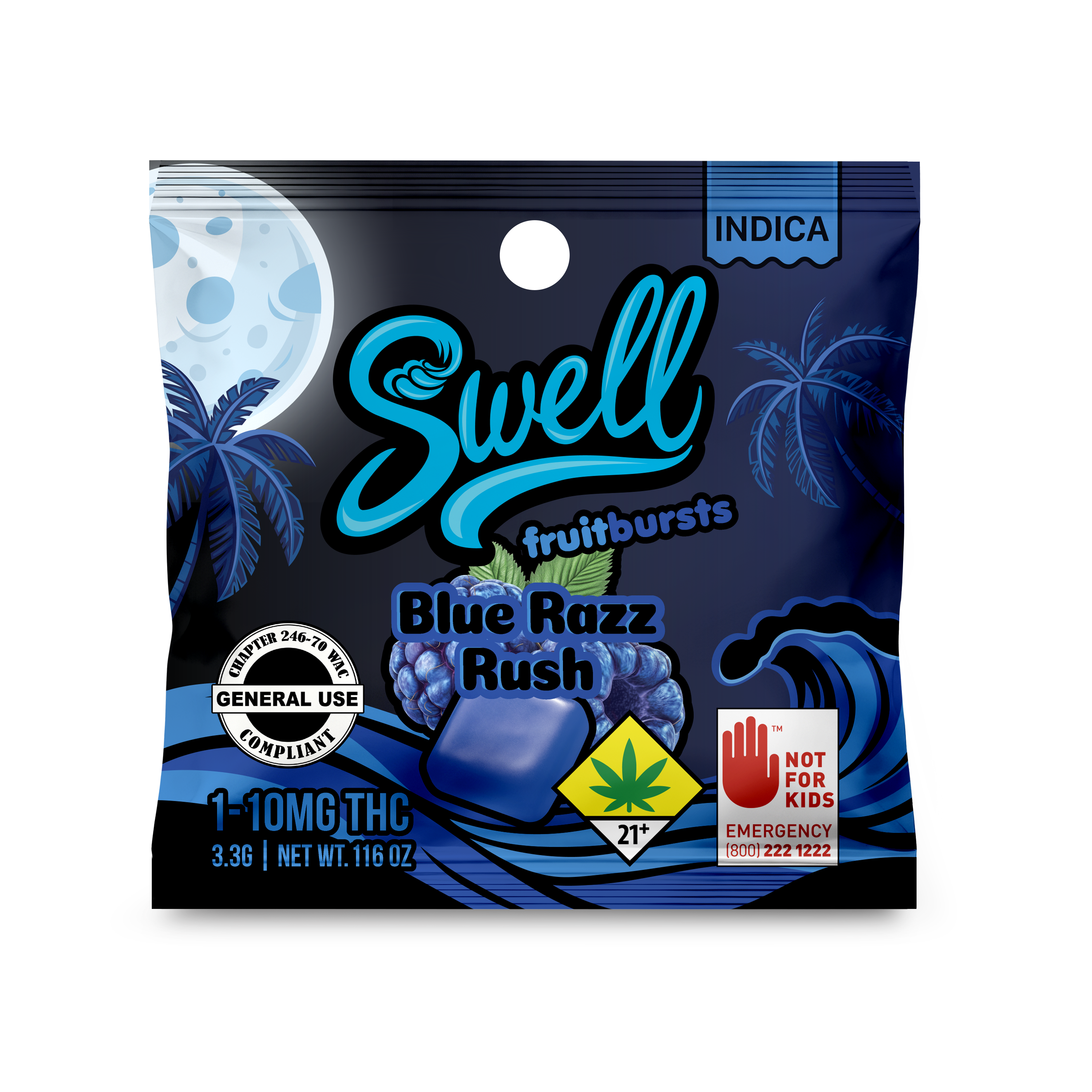 Edible Indica Blue Razz Rush