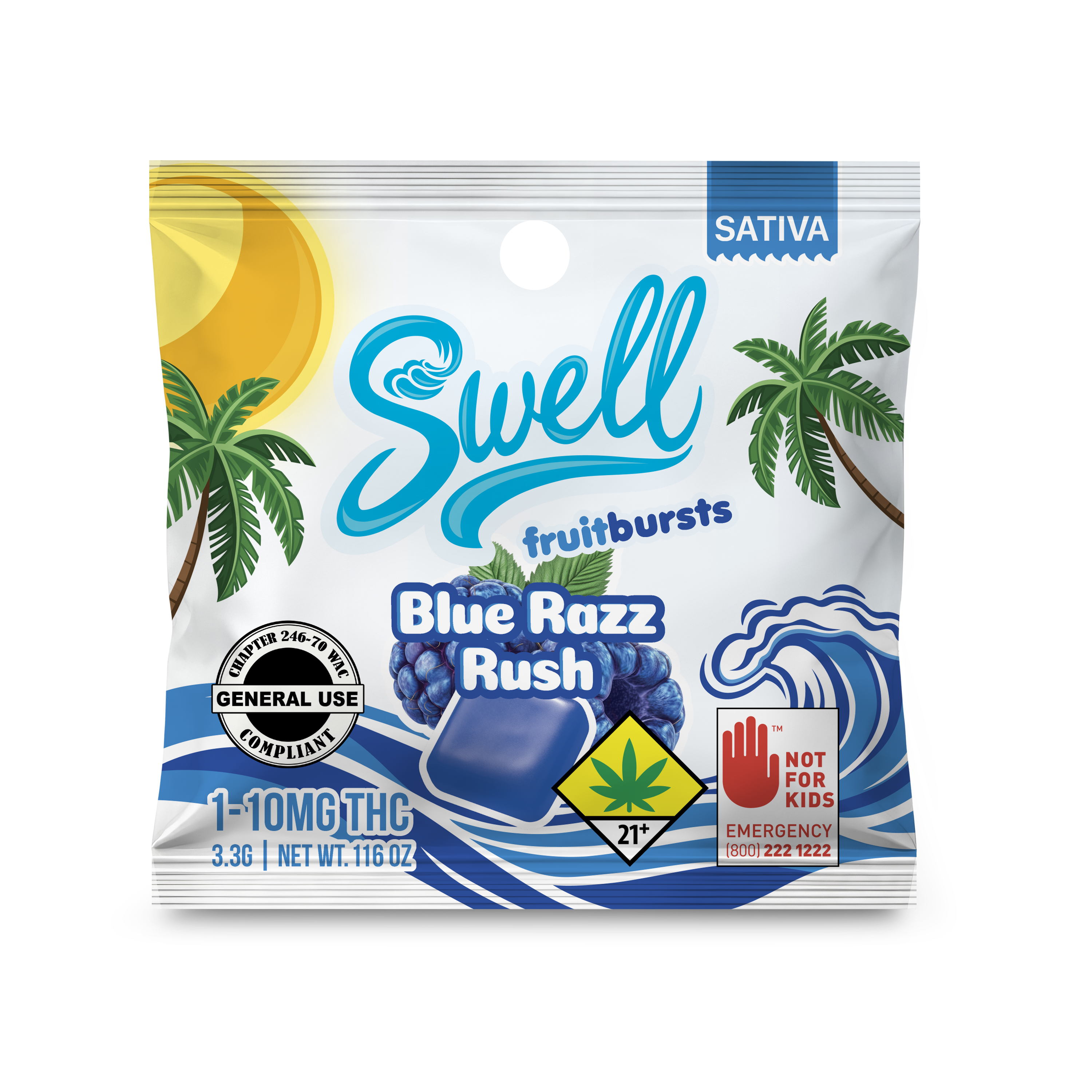 Edible Sativa Blue Razz Rush