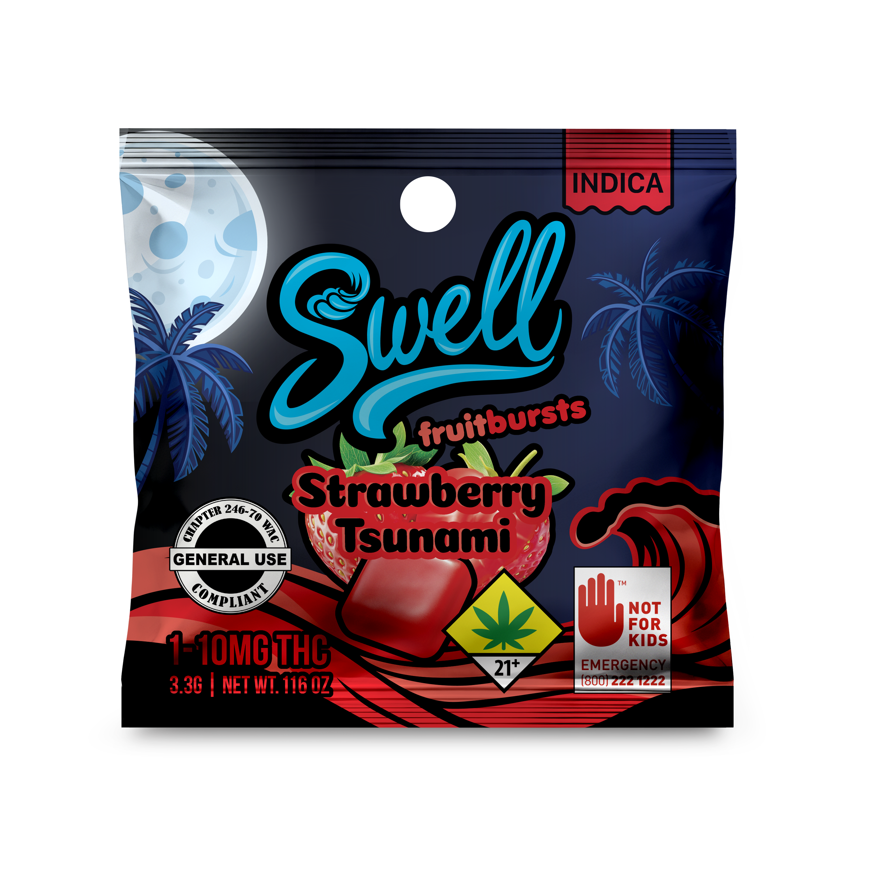 Edible Indica Strawberry Tsunami