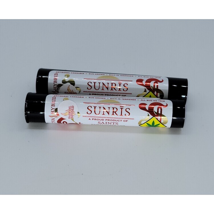 SAINTS Sunris - Lemon Cherry Gelato infused pre roll 2pk 2g