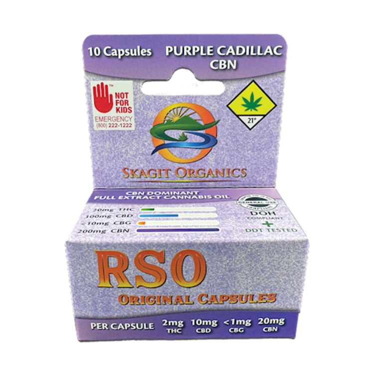 Capsules RSO Original Purple Cadillac CBN DOH