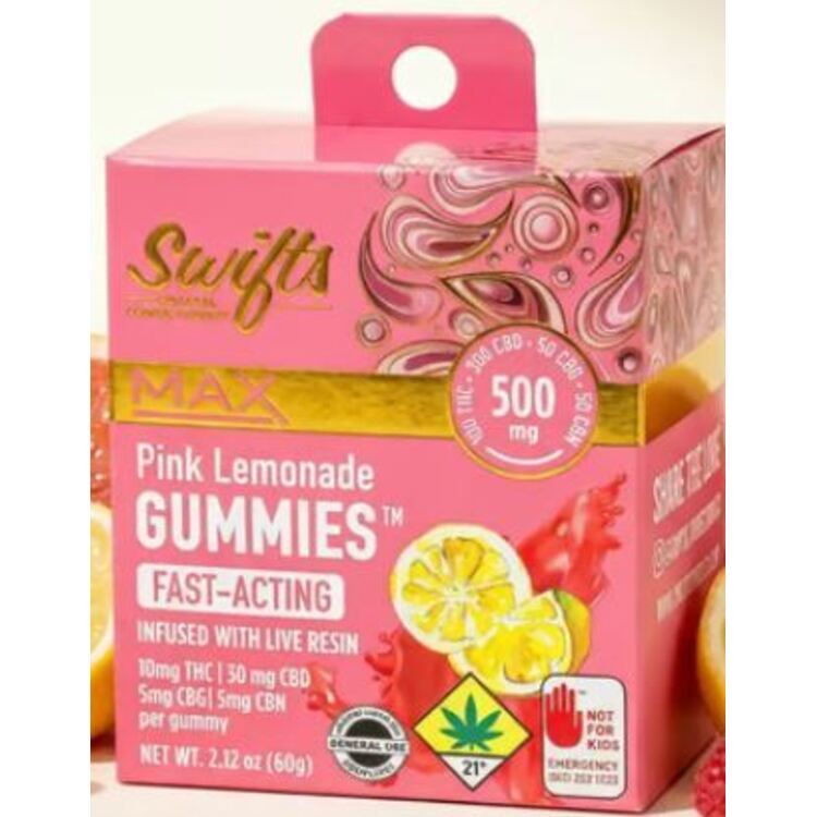 500mg Pink Lemonade Soft Candies Swifts 3:1 Live Resin