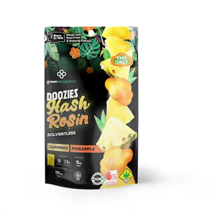 100mg Pineapple Soft Candies Doozies Solventless Fly