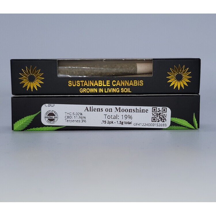 CANN Aliens on Moonshine CBD pre roll 2pk 1.5g