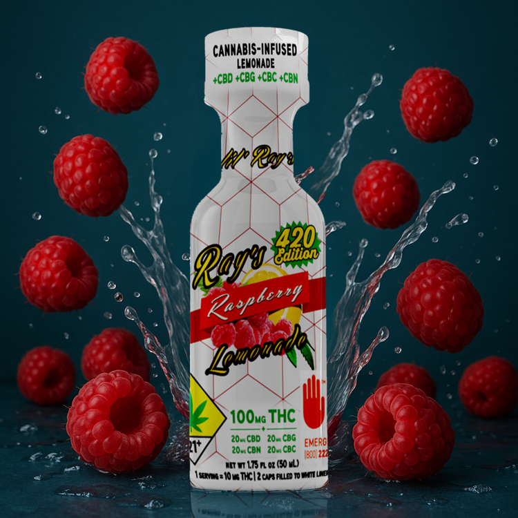 Rays - Lil' Rays Raspberry Lemonade 420 Edition (100mg THC, 20mg CBD,CBG,CBN,CBC)