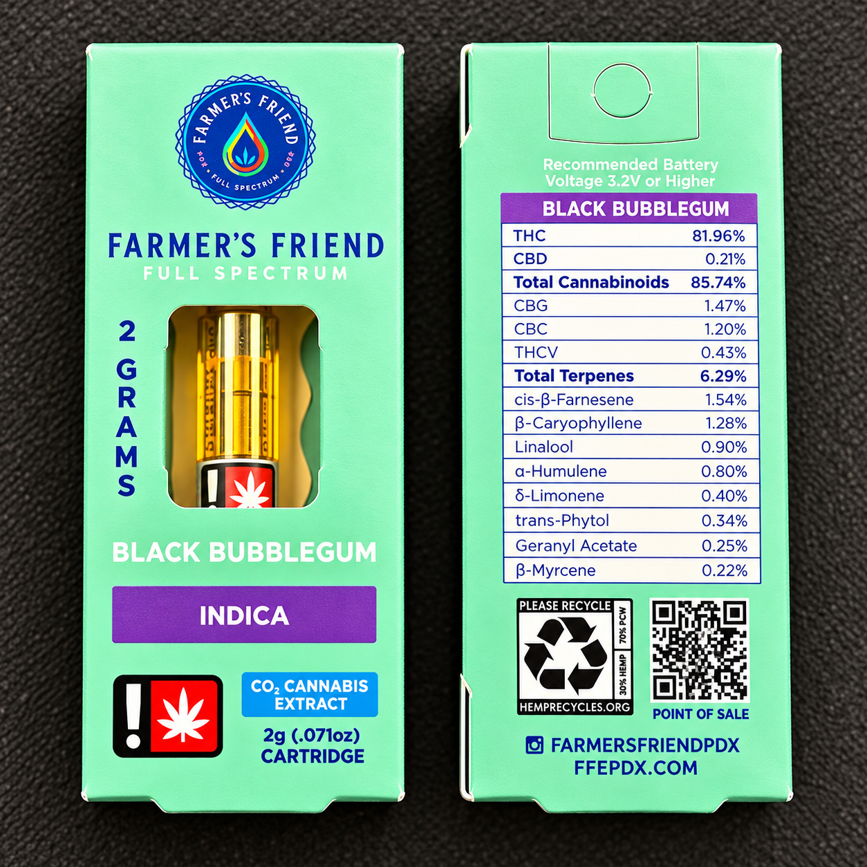 Farmer's Friend Extracts: Black Bubblegum Horchata