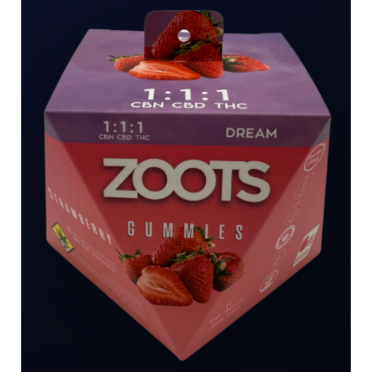 300mg Strawberry Soft Candies Zoots 1:1:1 Dream