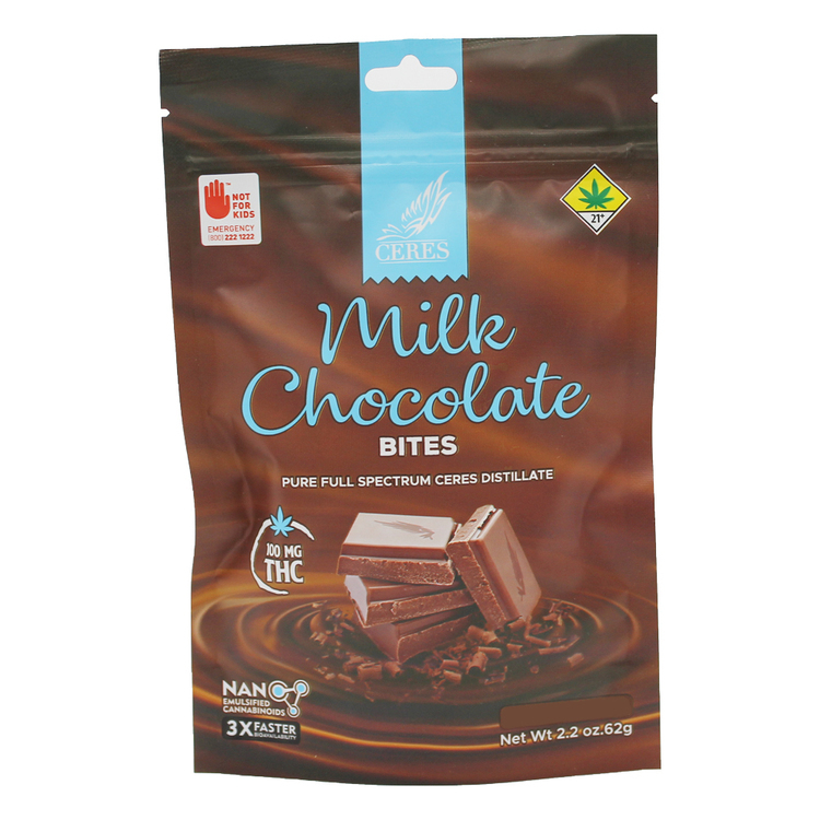 100mg Milk Chocolate Bites Ceres Sativa